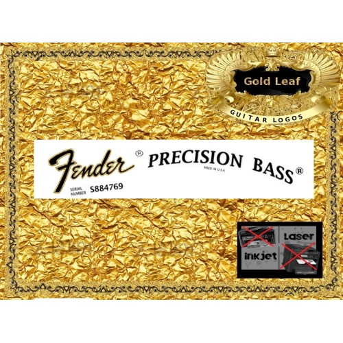 Fender Precision Bass Guitar Decal #35g